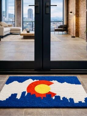 Blue Colorado Skyline Doormat - NWT